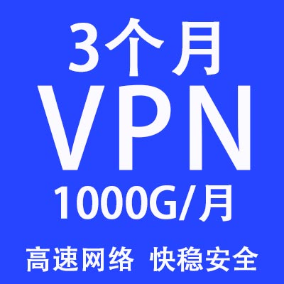 3个月套餐，1000G/月，不限客户端